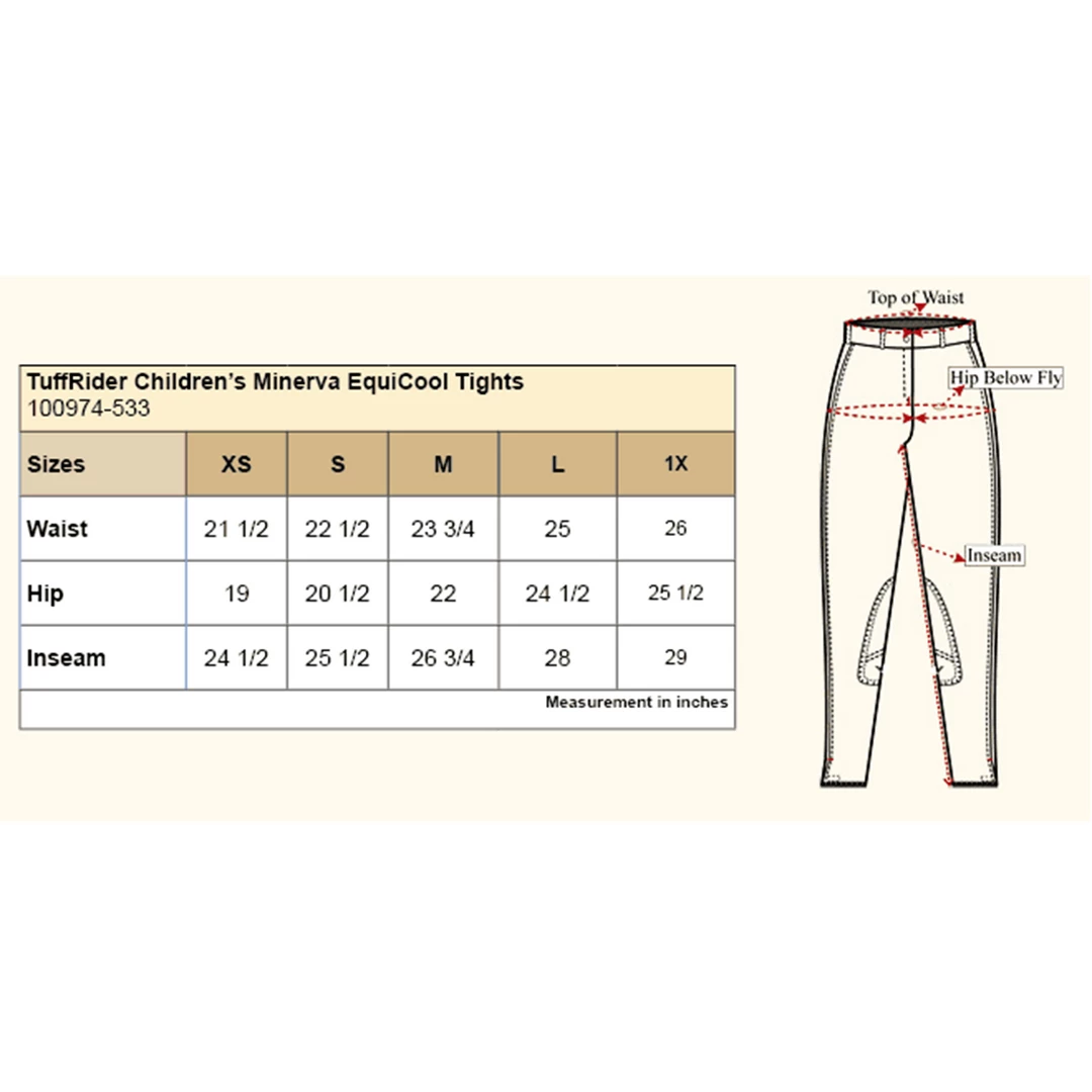 JPC Equestrian TuffRider Children's Minerva EquiCool Tights Breeches