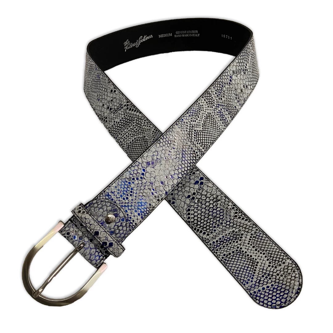 Tailored Sportsman Blue Python Leather Belt