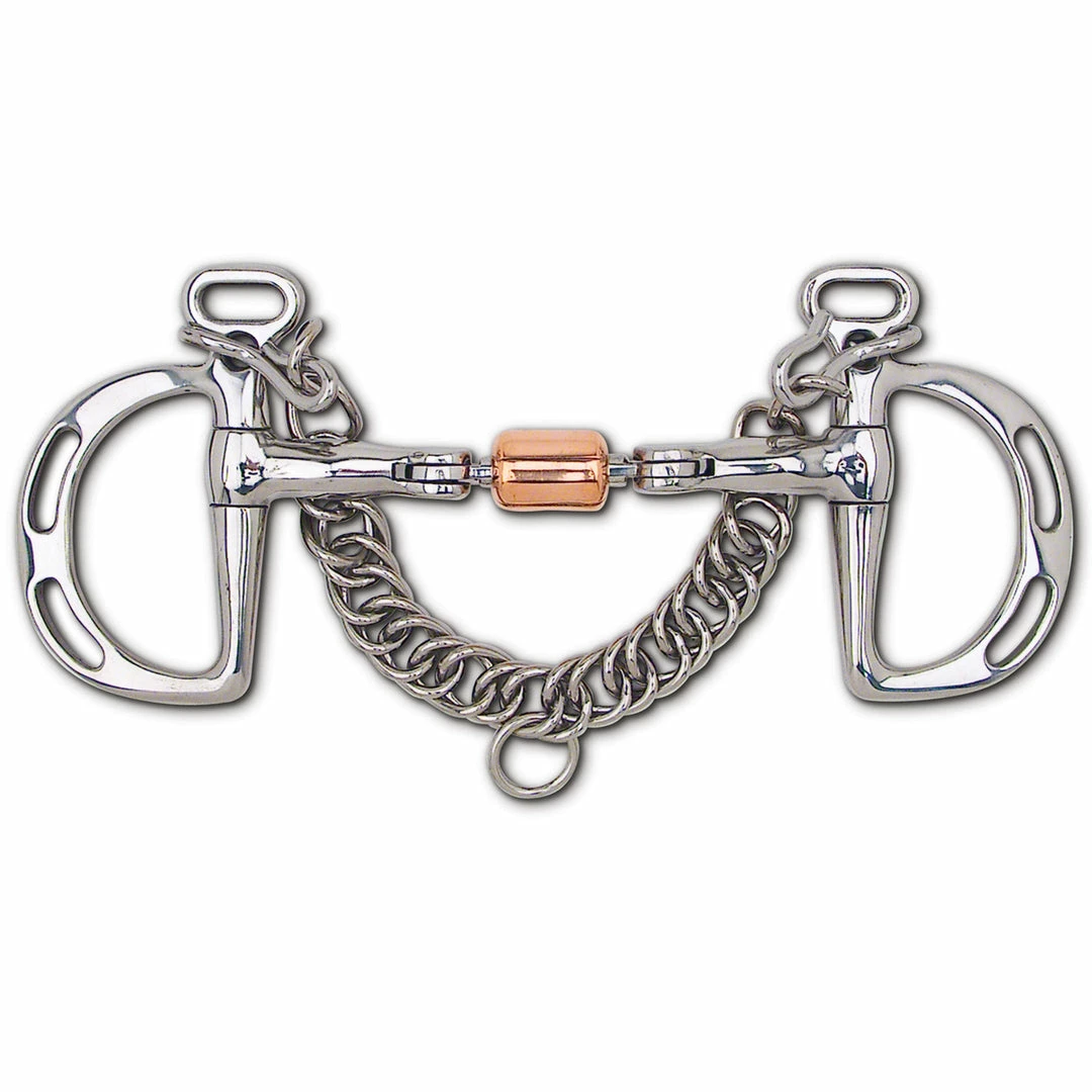 Toklat Originals Stainless Steel 3-Piece Snaffle With Copper Roller Uxeter Kimberwick