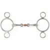 Shires Equestrian Products Shires Two Ring Copper Lozenge Gag Bit Horse Bits