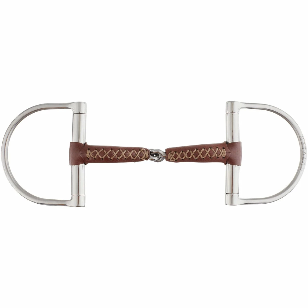Partrade Metalab Leather Pinchless Big Dee Snaffle Bit