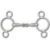 Toklat Originals Horse Bits Toklat Hollow Mouth French Link 3-Ring Continental Gag Bit