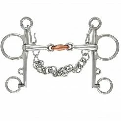 Shires Equestrian Products Horse Bits Shires Double Jointed Copper Lozenge Pelham Bit
