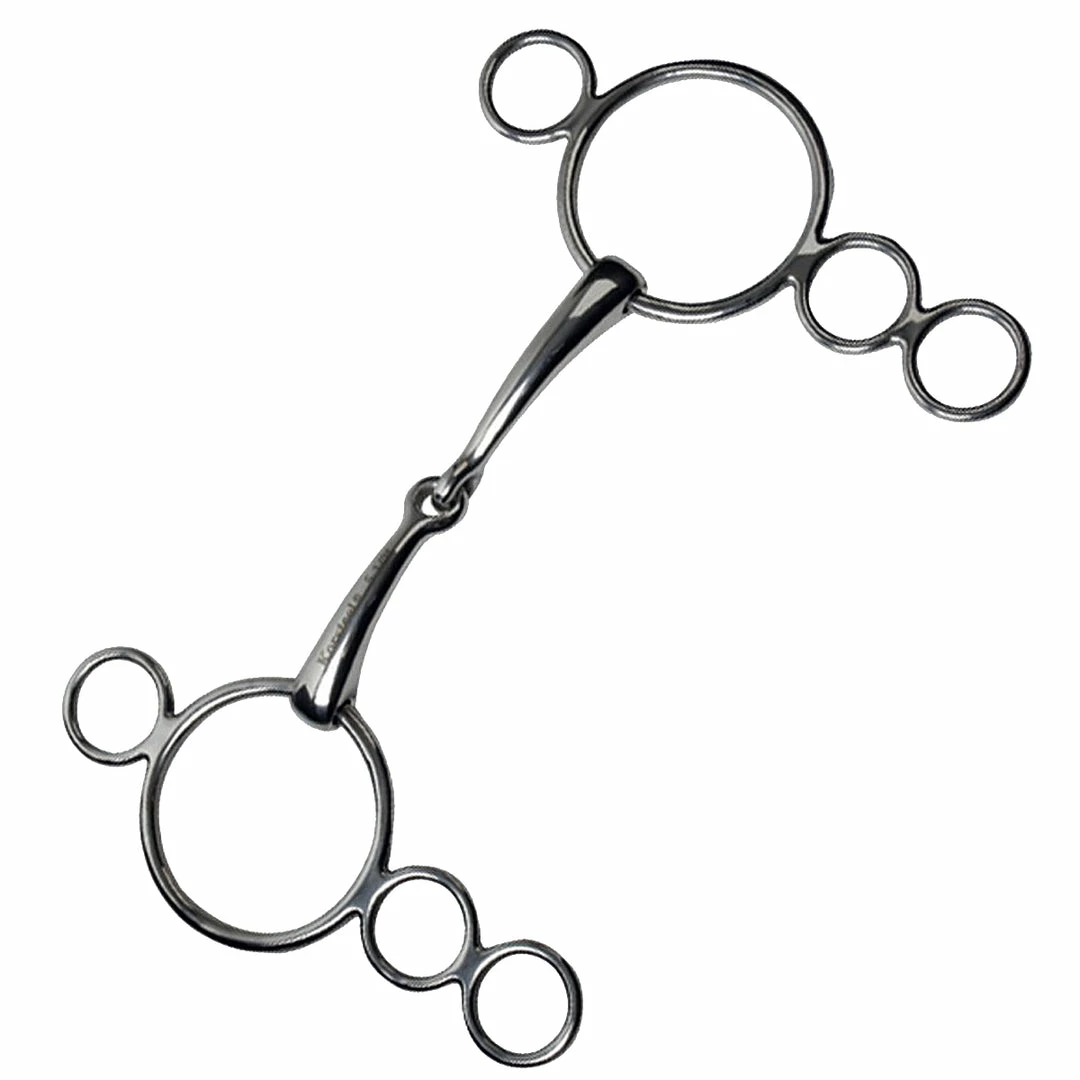 Weatherbeeta JP Korsteel Stainless Steel Jointed 3 Ring Dutch Gag Bit