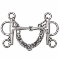 Toklat Originals Toklat Stainless Steel Snaffle Eggbutt Pelham - 4 3/4" Cheek Horse Bits