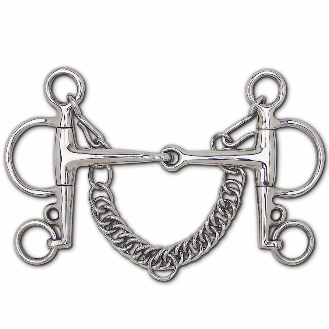 Toklat Originals Toklat Stainless Steel Snaffle Eggbutt Pelham - 4 3/4" Cheek Horse Bits