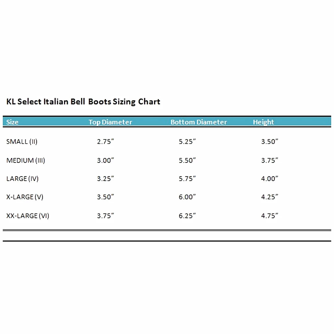 KL Select Italian Bell Boots Horse Boots & Wraps