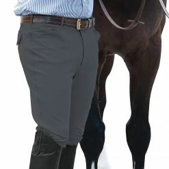 English Riding Supply Ovation EuroWeave Front Zip 4-Pocket Knee Patch Men's Breeches