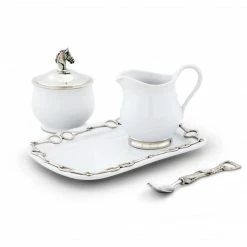 Equestrian Decor Arthur Court Sugar & Creamer Set