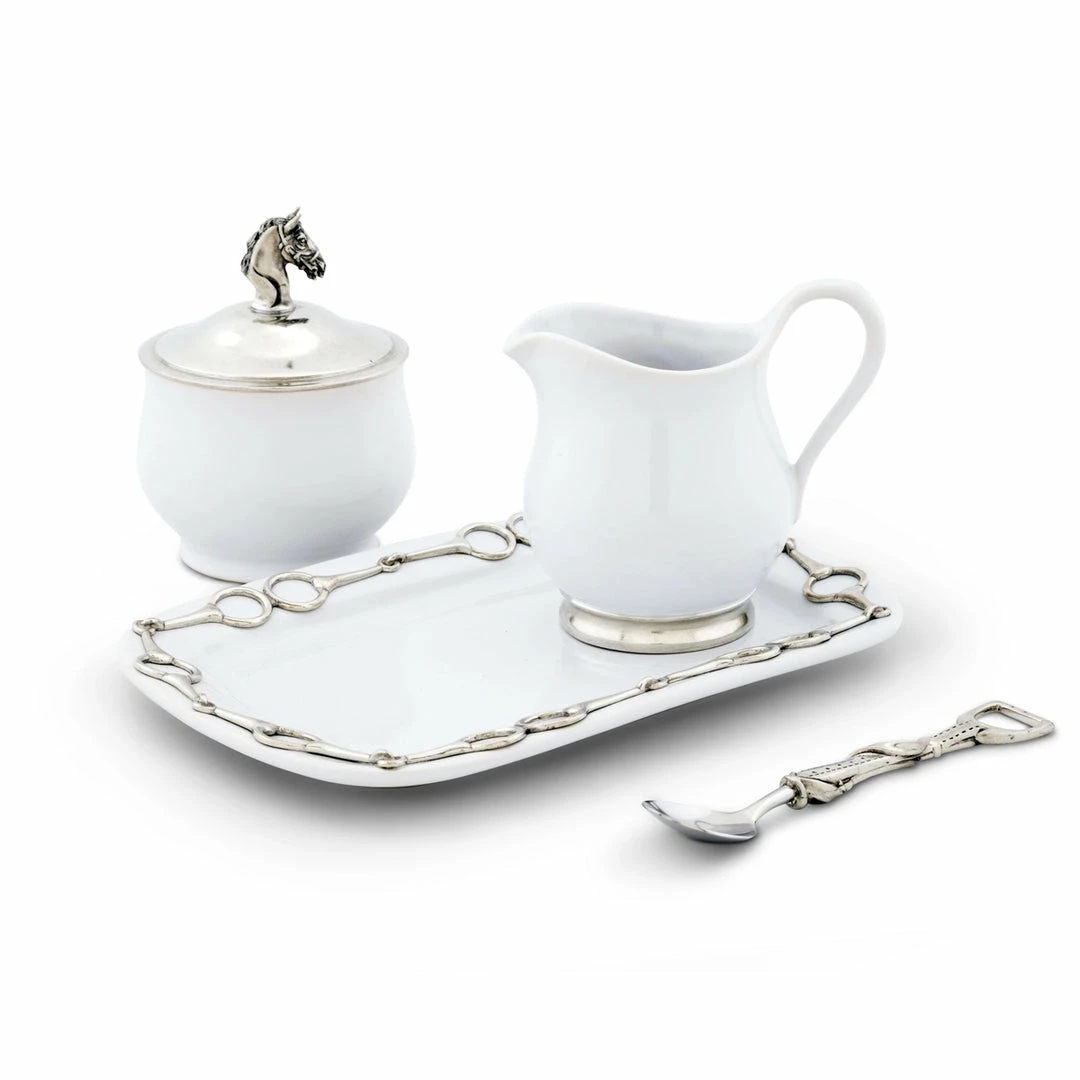 Equestrian Decor Arthur Court Sugar & Creamer Set