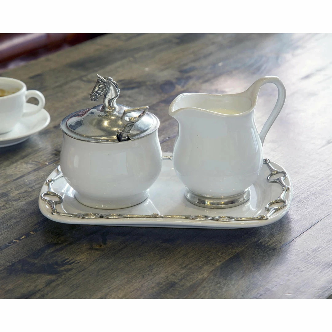 Equestrian Decor Arthur Court Sugar & Creamer Set
