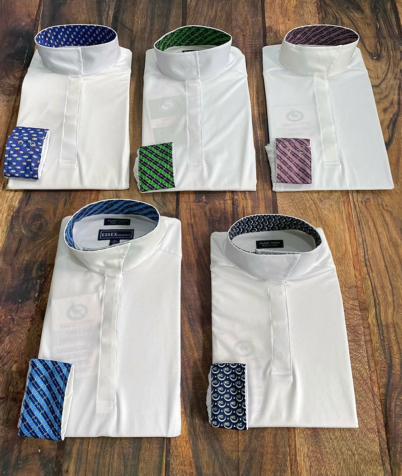 Essex Classics Ladies "Spurs & Straps" Talent Yarn Wrap Collar Long Sleeve Show Shirt Show Shirts