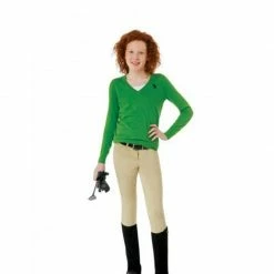 English Riding Supply Ovation Child's Lauren Pull On Euro Seat Breeches