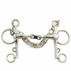 English Riding Supply Centaur French Mouth Pelham Bit With Chain Horse Bits