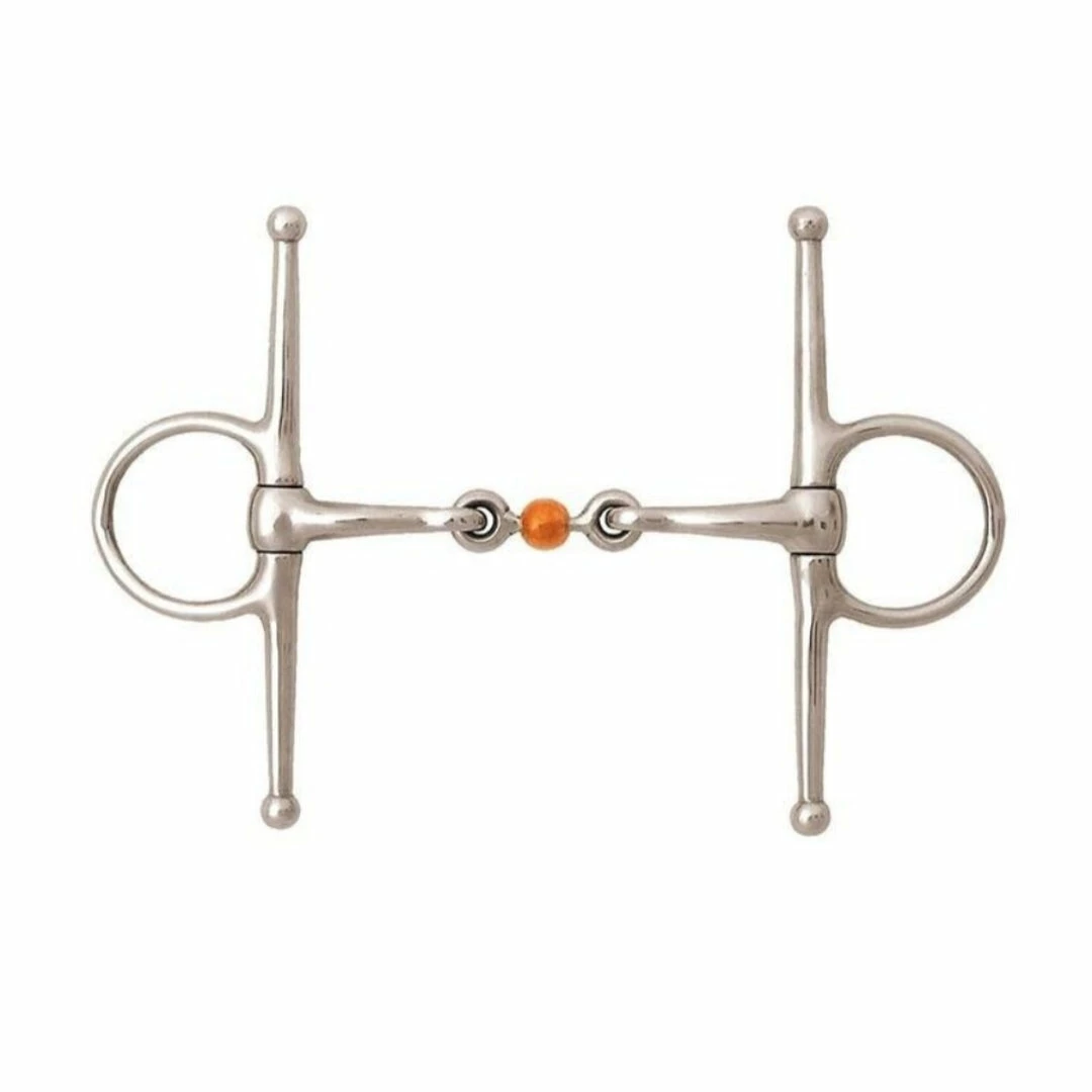 Weatherbeeta JP Korsteel Stainless Steel Copper Ball Link Full Cheek Snaffle Bit Horse Bits