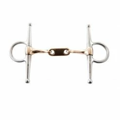 Weatherbeeta Korsteel Stainless Steel Twisted Copper Mouth Dr Bristol Full Cheek Snaffle Bit