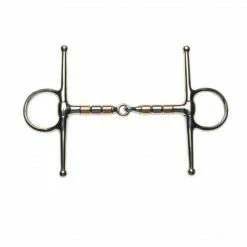 Weatherbeeta Horse Bits Korsteel Copper And Steel Roller Mouth Full Cheek Snaffle Bit