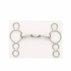 English Riding Supply Ovation Elite Solid Stainless Steel 3-Ring Gag Horse Bits