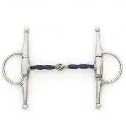 English Riding Supply Horse Bits Centaur Blue Steel Slow Twist Eggbutt Full Cheek Bit