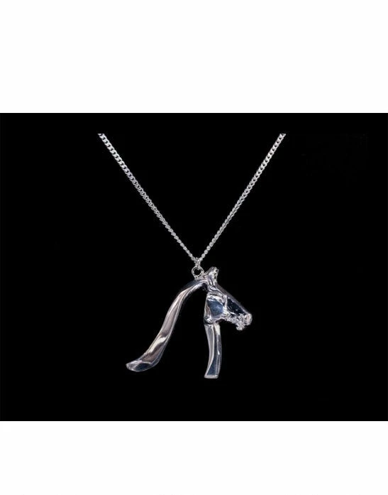 Designs By Loriece Loriece Equestrian Angled Horse Head Necklace Jewelry