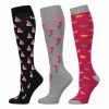JPC Equestrian TuffRider Ladies Flamingo/Boat/Horse Knee Hi Socks