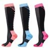 JPC Equestrian TuffRider Ladies Ventilated Knee Hi Neon Socks - 3 Pack