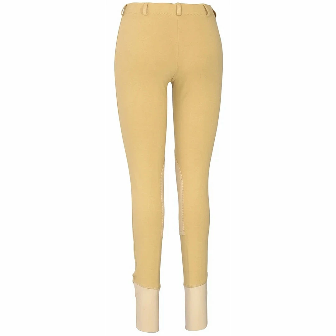 JPC Equestrian TuffRider Ladies Cotton Lowrise Pull-On Knee Patch Breeches