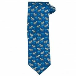 Essex Classics Men’s “Safari Zebra” Necktie Equestrian Accessories