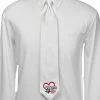 Show Shirts Essex Classics Men's "Danny & Ron's Rescue" White Pique Necktie