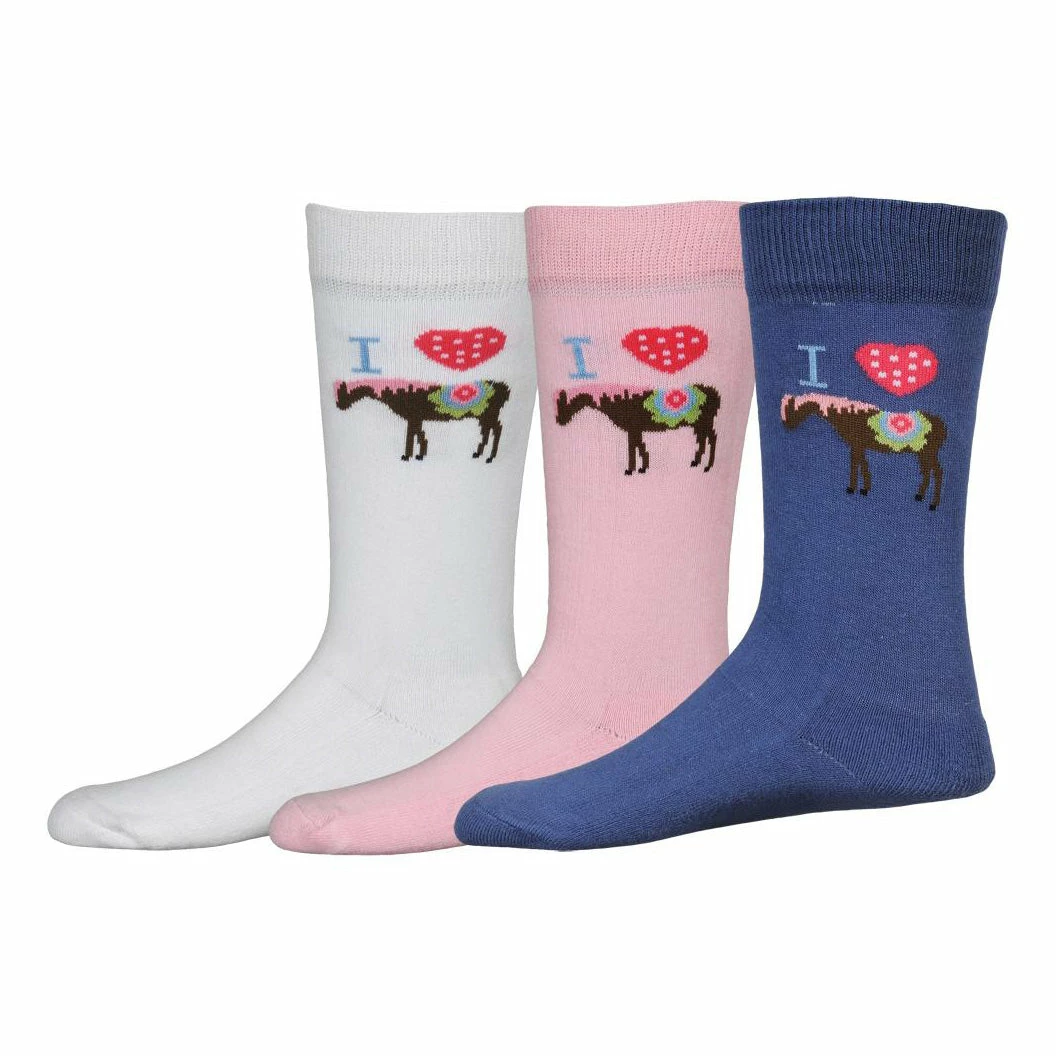 JPC Equestrian TuffRider I Heart Pony Socks